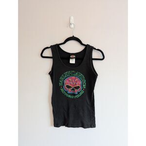 Harley Davidson Graceland Sugar Skull Embellished Tank Top size M